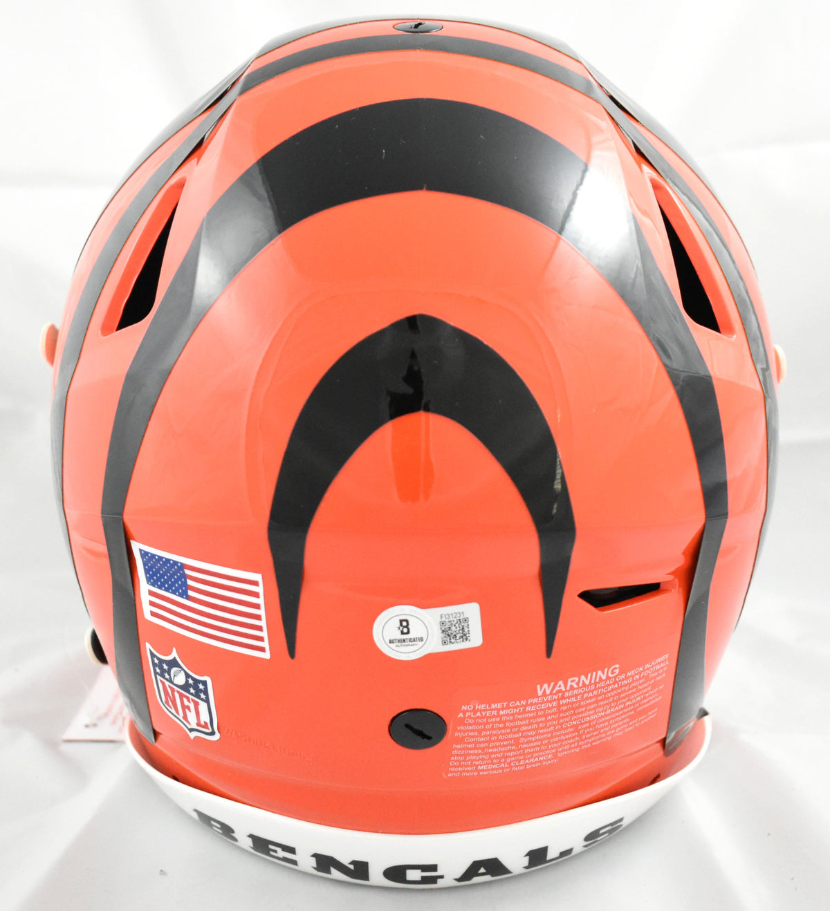 Ja'Marr Chase Autographed Cincinnati Bengals F/S Speedflex Helmet - Beckett Holo