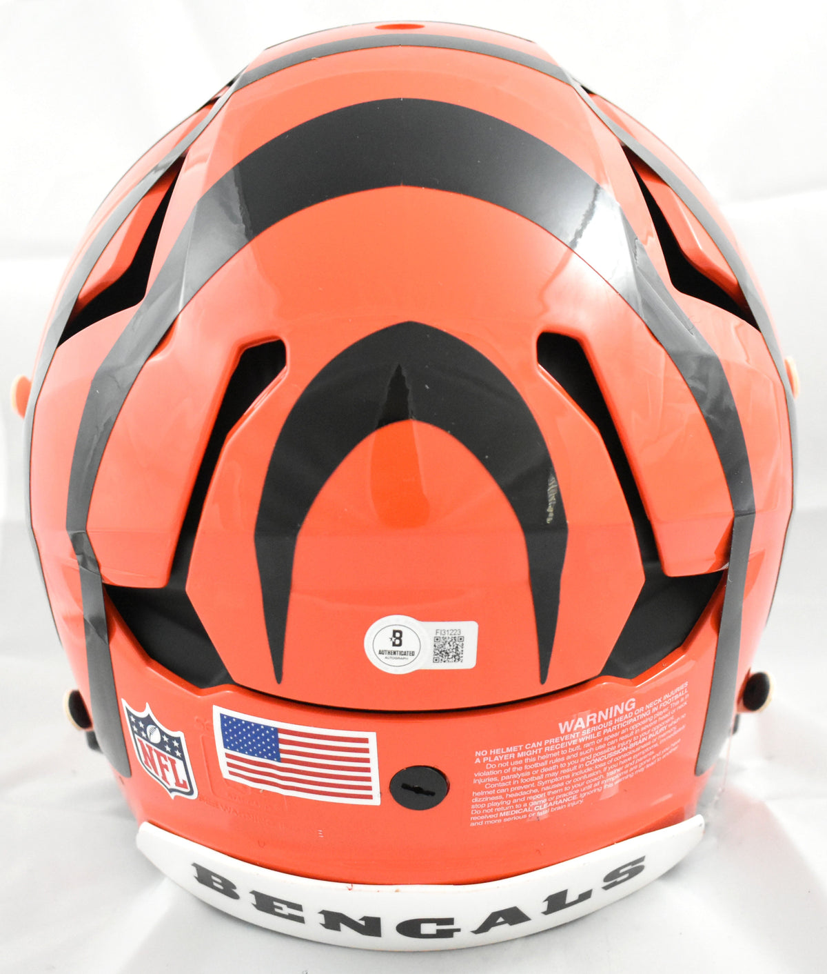 Ja'Marr Chase Autographed Cincinnati Bengals F/S Axiom Helmet - Beckett Holo
