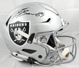Brock Bowers Autographed Las Vegas Raiders F/S Speedflex Helmet - Beckett W Holo