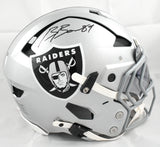 Brock Bowers Autographed Las Vegas Raiders F/S Axiom Helmet - Beckett W Holo