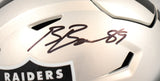 Brock Bowers Signed Las Vegas Raiders Mid-Size SpeedFlex Helmet - Beckett W Holo