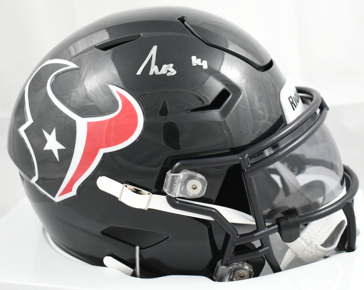 Kayshon Boutte Autographed Houston Texans Mid-Size SpeedFlex Helmet - Beckett W