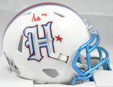 Kayshon Boutte Autographed Texans Rivalries Speed Mini Helmet - Beckett W Holo