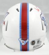Kayshon Boutte Autographed Texans Rivalries Speed Mini Helmet - Beckett W Holo