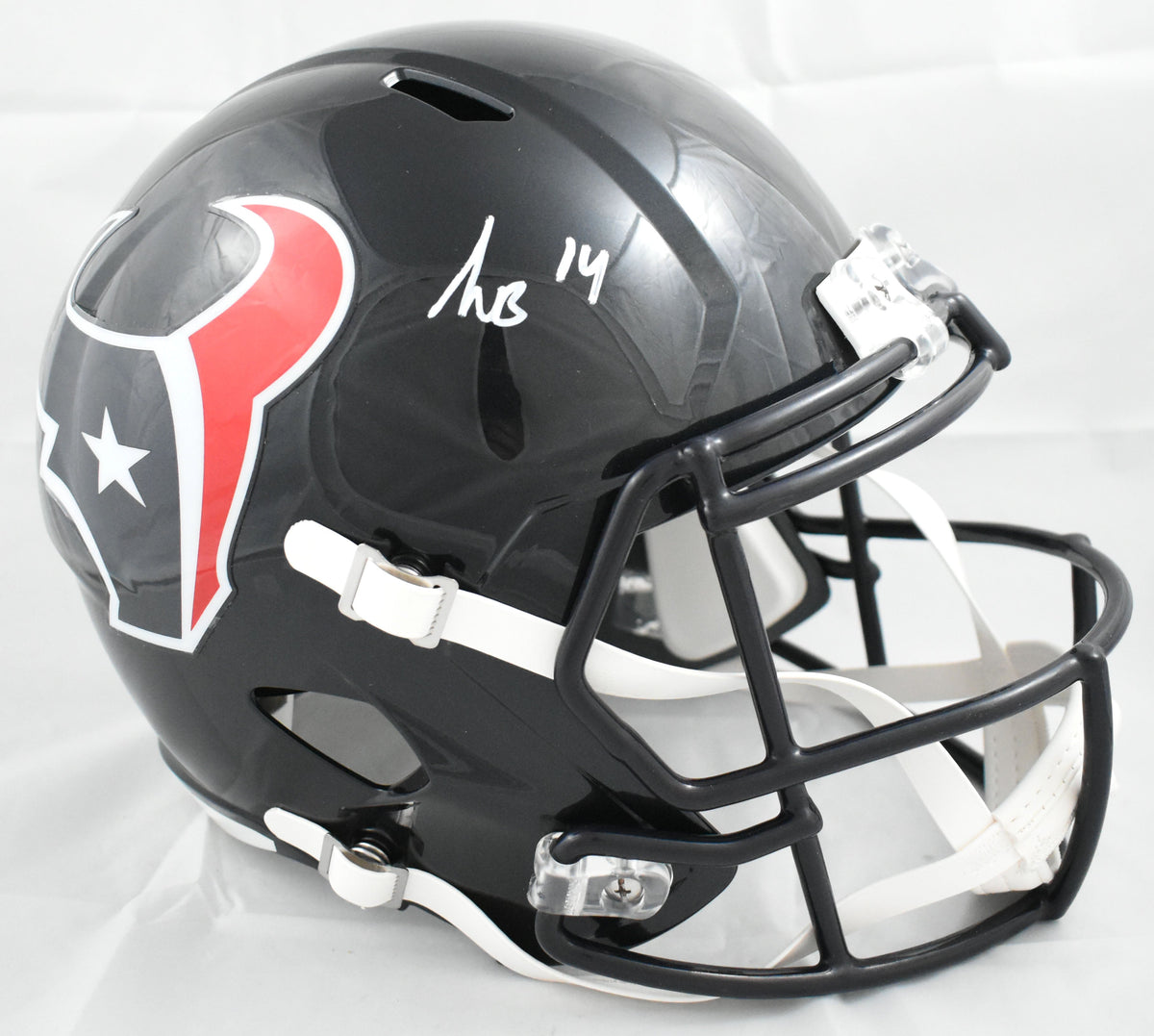 Kayshon Boutte Autographed Houston Texans F/S Speed Helmet - Beckett W Hologram