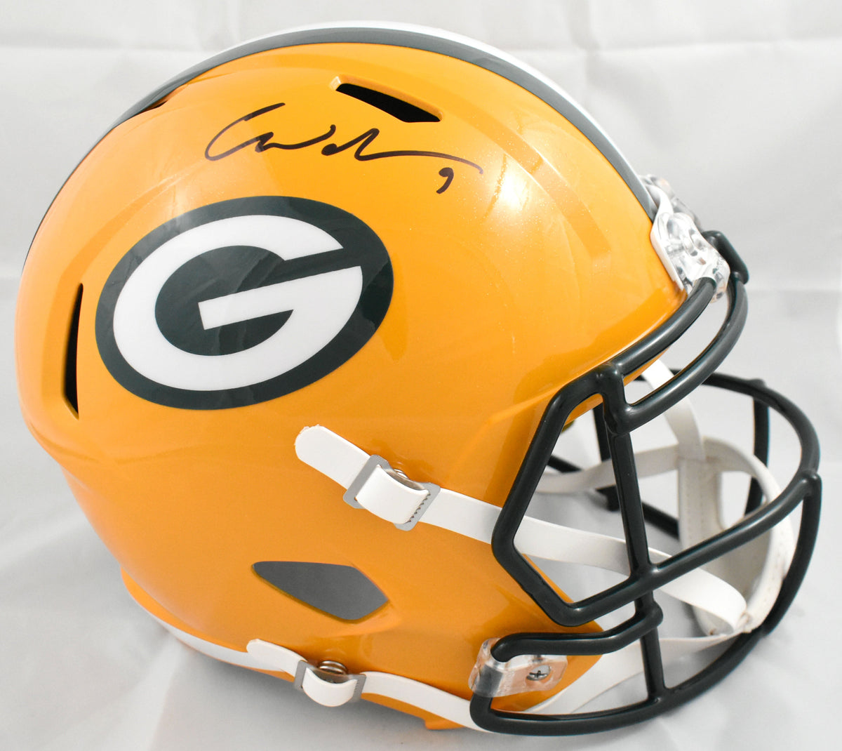 Christian Watson Autographed Green Bay Packers F/S Speed Helmet - Beckett W Holo