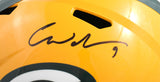 Christian Watson Autographed Green Bay Packers F/S Speed Helmet - Beckett W Holo