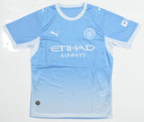 Rayan Cherki Autographed Manchester City Home Soccer Jersey #10 - Beckett *M