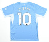 Rayan Cherki Autographed Manchester City Home Soccer Jersey #10 - Beckett *L