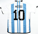 Lionel Messi Autographed Argentina Home Soccer Jersey #10 - Beckett *L