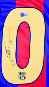 Lionel Messi Autographed Barcelona Home Soccer Jersey #30 - Beckett *L