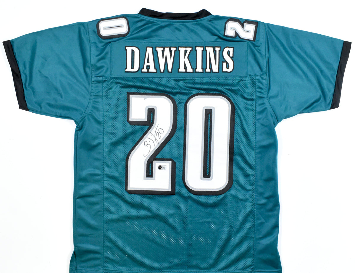 Brian Dawkins Autographed Green Pro Style Jersey - Beckett W Hologram