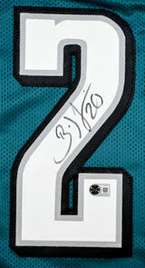 Brian Dawkins Autographed Green Pro Style Jersey - Beckett W Hologram
