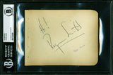 Roger Smith 77 Sunset Strip Authentic Signed 4.5x5.75 Album Page BAS Slabbed