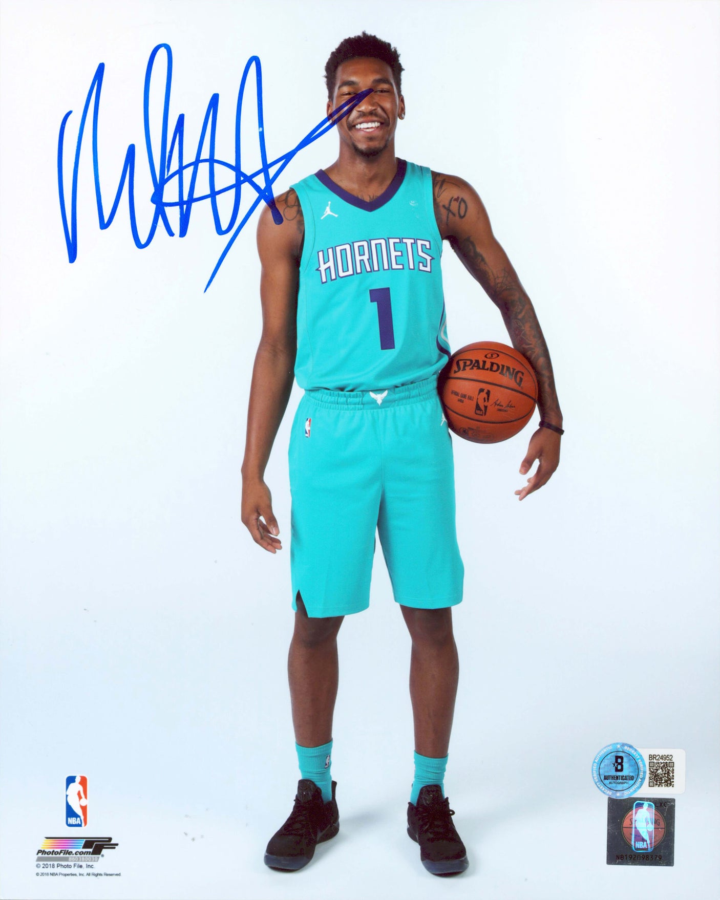 Hornets Malik Monk Authentic Signed 8x10 Vertical Photo Autographed BAS #BR24952