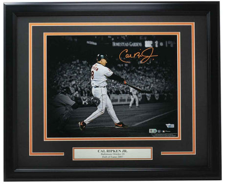 Cal Ripken Jr. Signed Framed Baltimore Orioles 11x14 Spotlight Photo Fanatics