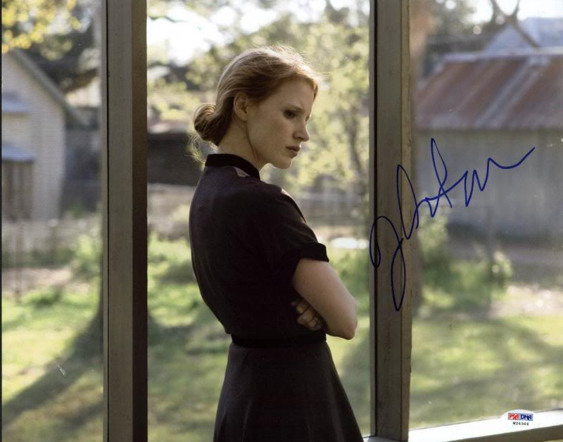 Jessica Chastain Zero Dark Thirty Signed Authentic 11X14 Photo PSA/DNA #W24344