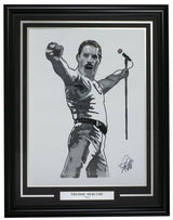 Freddie Mercury Framed Queen 18x24 Artist Print - Sports Integrity