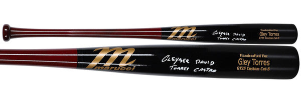 GLEYBER TORRES Autographed Full Name New York Yankees Game Model Bat FANATICS