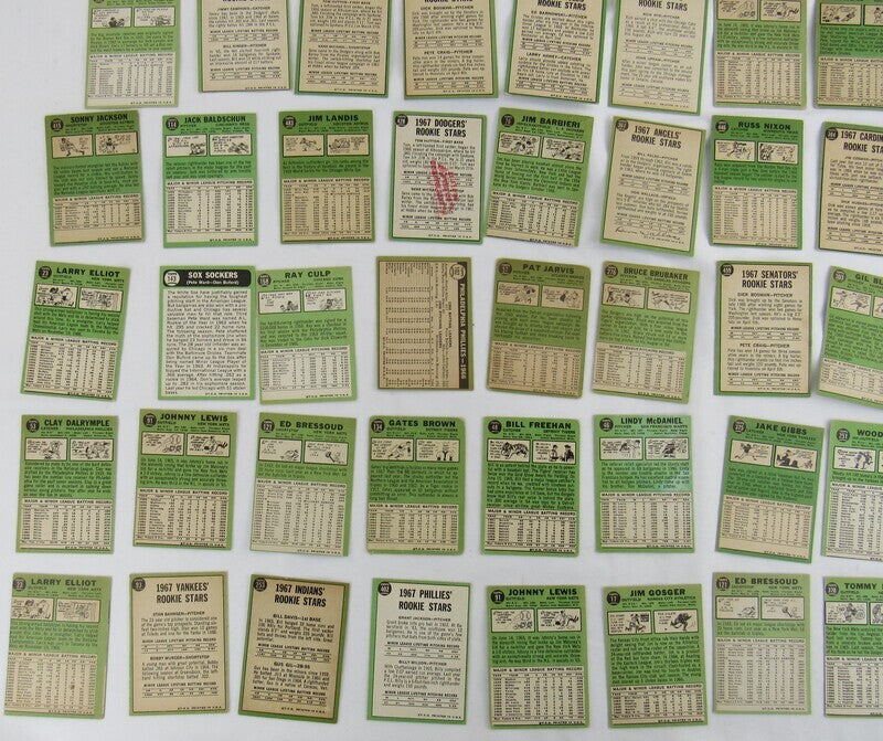 Lot of 77 1967 Signed Topps Baseball Cards Ken Berry Jay Johnstone Joe Coleman +more