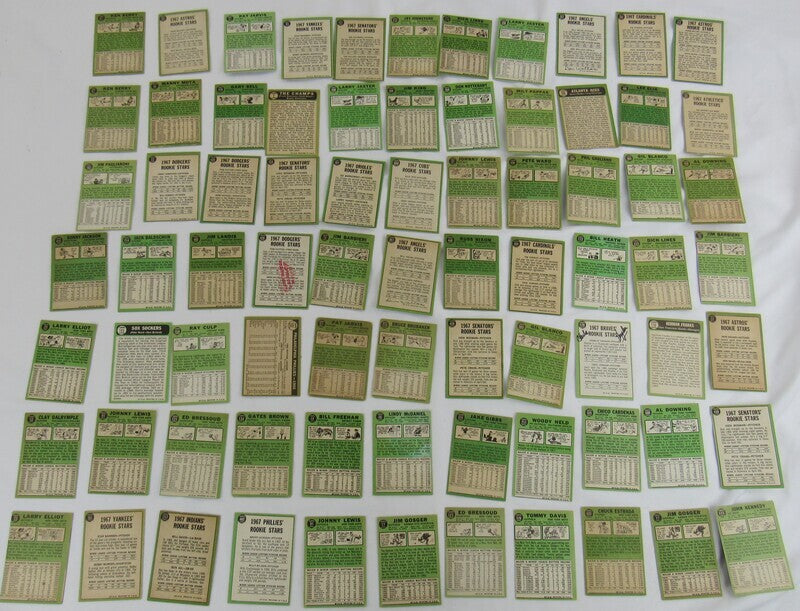 Lot of 77 1967 Signed Topps Baseball Cards Ken Berry Jay Johnstone Joe Coleman +more