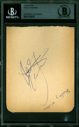 Shelley Winters The Diary Of Anne Frank Authentic Signed 4x5 Album Page BAS Slab