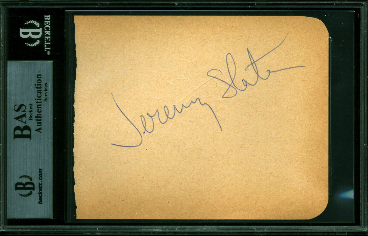 Shelley Winters The Diary Of Anne Frank Authentic Signed 4x5 Album Page BAS Slab