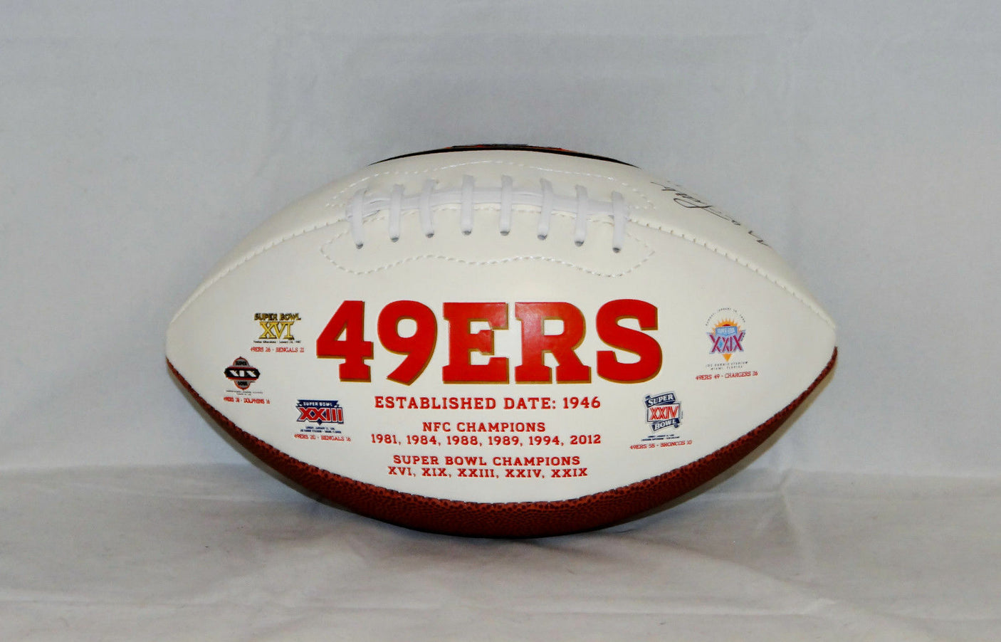 Y.A. Tittle HOF Autographed San Francisco 49ers Logo Football- TriStar Auth