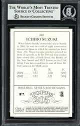 Ichiro Suzuki Autographed 2003 Topps 205 Card #240 Seattle Mariners Beckett BAS Stock #191265
