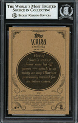 Ichiro Suzuki Autographed 2003 Topps 206 Card #360 Seattle Mariners Beckett BAS Stock #191266
