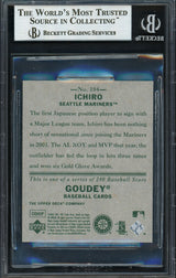 Ichiro Suzuki Autographed 2007 Upper Deck Goudey Card #104 Seattle Mariners Beckett BAS Stock #191292