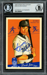 Ichiro Suzuki Autographed 2008 Upper Deck Goudey Card #165 Seattle Mariners Beckett BAS Stock #191301