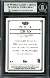 Ichiro Suzuki Autographed 2010 Topps 206 Bronze Card #52 Seattle Mariners Beckett BAS #12669115