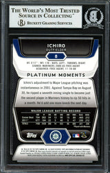 Ichiro Suzuki Autographed 2012 Bowman Platinum Card #8 Seattle Mariners Beckett BAS Stock #191343
