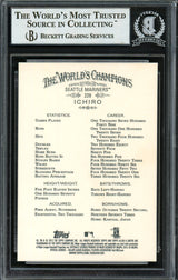 Ichiro Suzuki Autographed 2012 Topps Allen & Ginter Card #229 Seattle Mariners Beckett BAS Stock #191356