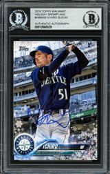 Ichiro Suzuki Autographed 2018 Topps Holiday Card #HMW35 Seattle Mariners Beckett BAS #12668029