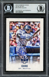 Ichiro Suzuki Autographed 2019 Panini Diamond Kings Crowning Moment Card #DK-02-IS Seattle Mariners Beckett BAS #12668058