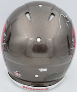 Tom Brady Autographed Tampa Bay Buccaneers Gray Full Size Authentic Speed Helmet Fanatics Holo Stock #202344
