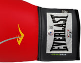 Mike Tyson Autographed Red Everlast Everfresh Boxing Glove (Left Handed LH, Silver) Beckett BAS Stock #202299