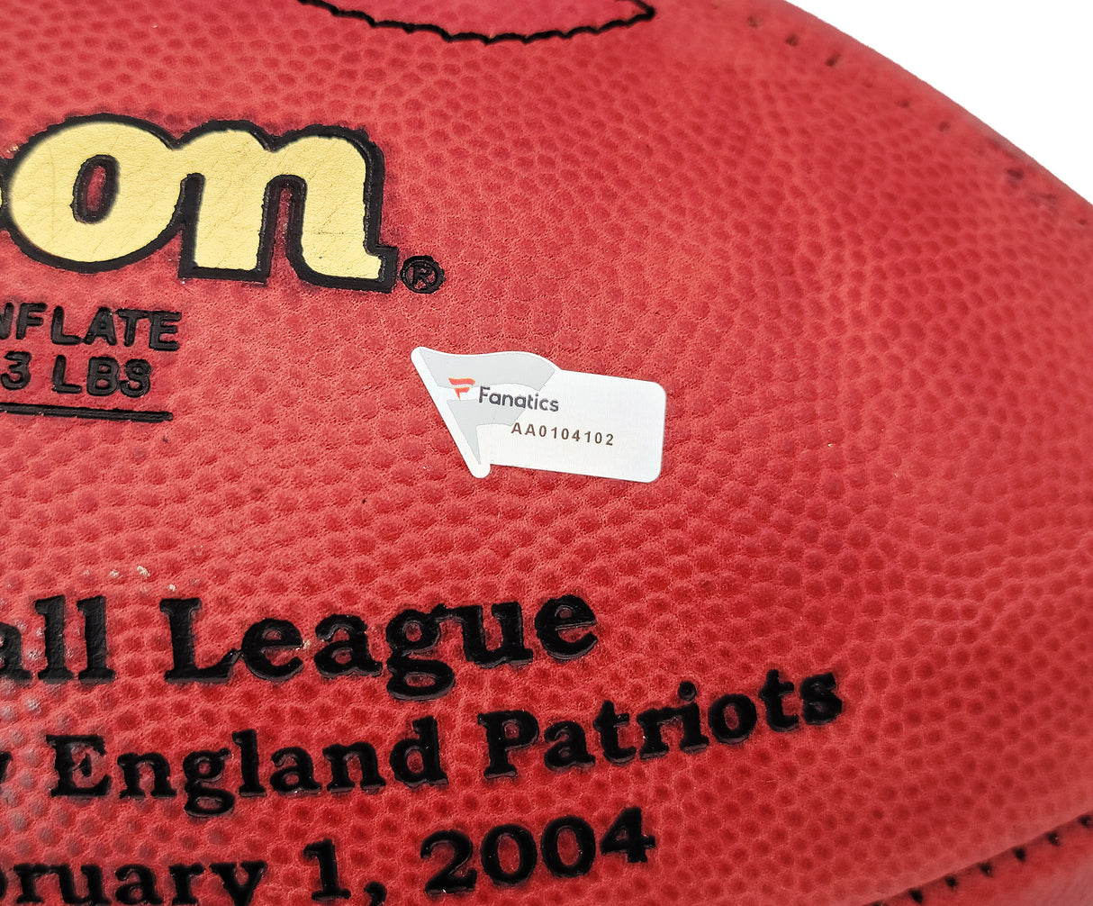 Tom Brady Autographed Official NFL Leather SB XXXVIII Logo Football Tampa Bay Buccaneers Fanatics Holo Stock #202364