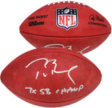 Tom Brady Autographed Official NFL Leather Football New England Patriots "7x SB Champ" Fanatics Holo Stock #202365