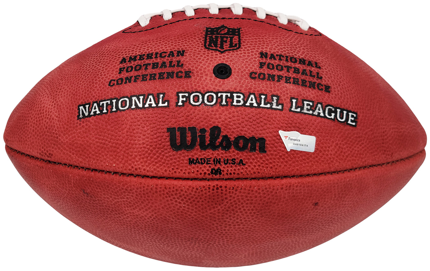 Tom Brady Autographed Official NFL Leather Football New England Patriots "5x SB MVP" Fanatics Holo Stock #202366
