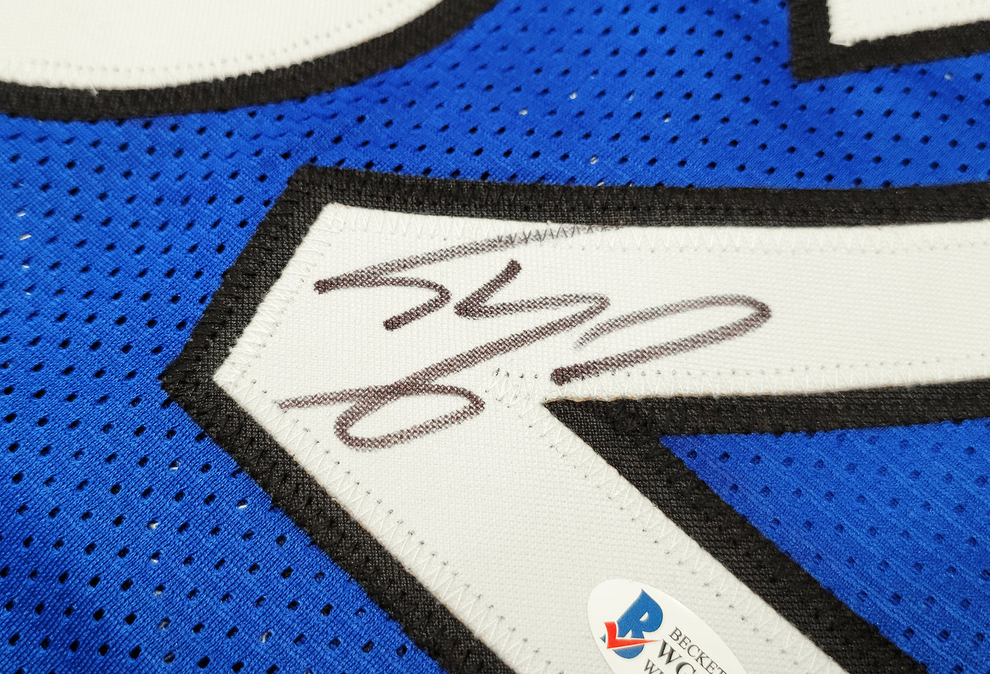 Orlando Magic Shaquille Shaq O'Neal Autographed Blue Jersey The Diesel Beckett BAS Stock #202310