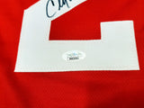Houston Rockets Clyde Drexler Autographed Red Jersey The Glide JSA Stock #202351