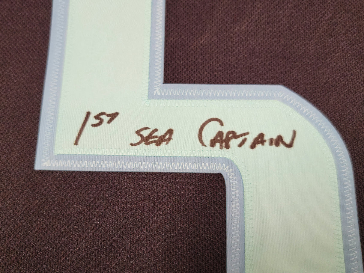 Seattle Kraken Mark Giordano Autographed Navy Adidas Authentic Jersey Size 54 Inaugural Season & Captain Patch "1st Sea Captain" Fanatics Holo Stock #202336