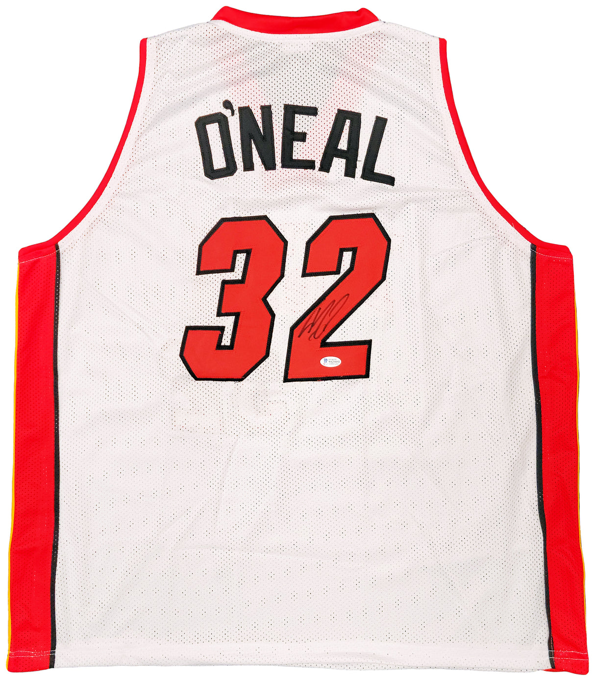 Miami Heat Shaquille Shaq O'Neal Autographed White Jersey The Diesel Beckett BAS Stock #202308