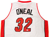 Miami Heat Shaquille Shaq O'Neal Autographed White Jersey The Diesel Beckett BAS Stock #202308