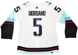 Seattle Kraken Mark Giordano Autographed White Adidas Authentic Jersey Size 54 Inaugural Season & Captain Patch "1st Sea Captain" Fanatics Holo Stock #202337