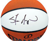 Shawn Kemp Autographed Official Spalding White Logo Basketball Seattle Supersonics MCS Holo Stock #202384