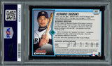 Ichiro Suzuki Autographed 2001 Bowman Chrome XFractor Rookie Card #351 Seattle Mariners PSA 9 Auto Grade Gem Mint 10 "01 ROY MVP" Highest Graded PSA/DNA #63680002
